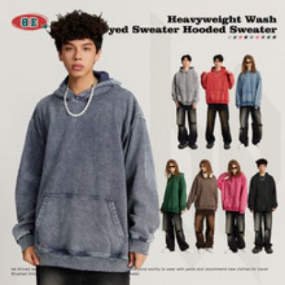 图片 水洗秋冬连帽重磅毛衣