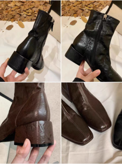 图片 马皮紧身短靴