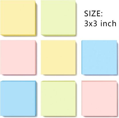 图片 8个便笺垫弹出式便笺3x3重新填充粘贴颜色自粘便笺垫超级粘性便笺超值包