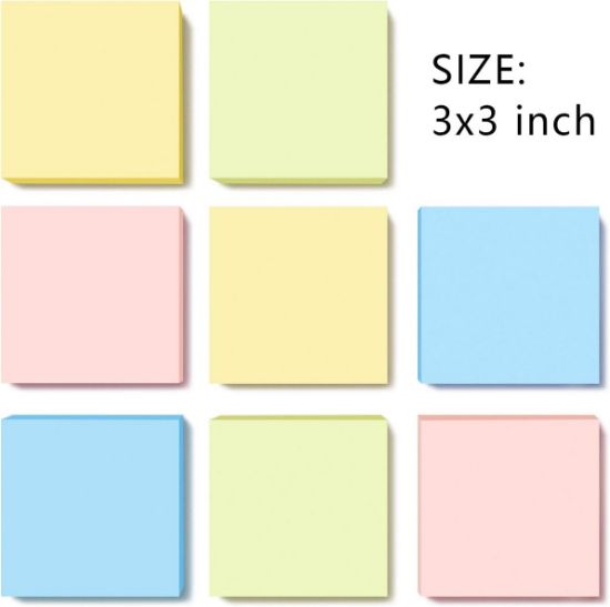 图片 8个便笺垫弹出式便笺3x3重新填充粘贴颜色自粘便笺垫超级粘性便笺超值包